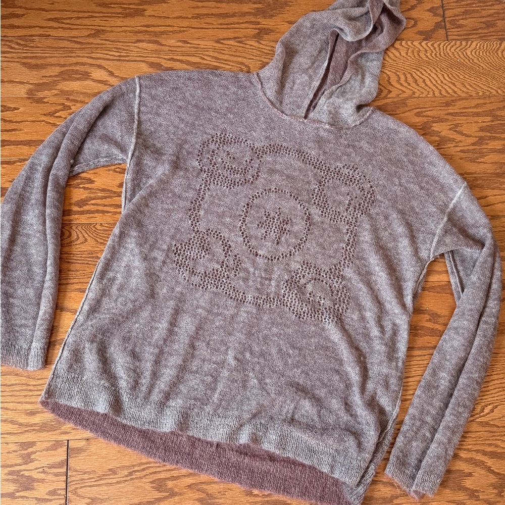 Ranger Cartel Mohair Wool Lightweight Knit Brown Hoodie Sweater - Picture 13 of 14